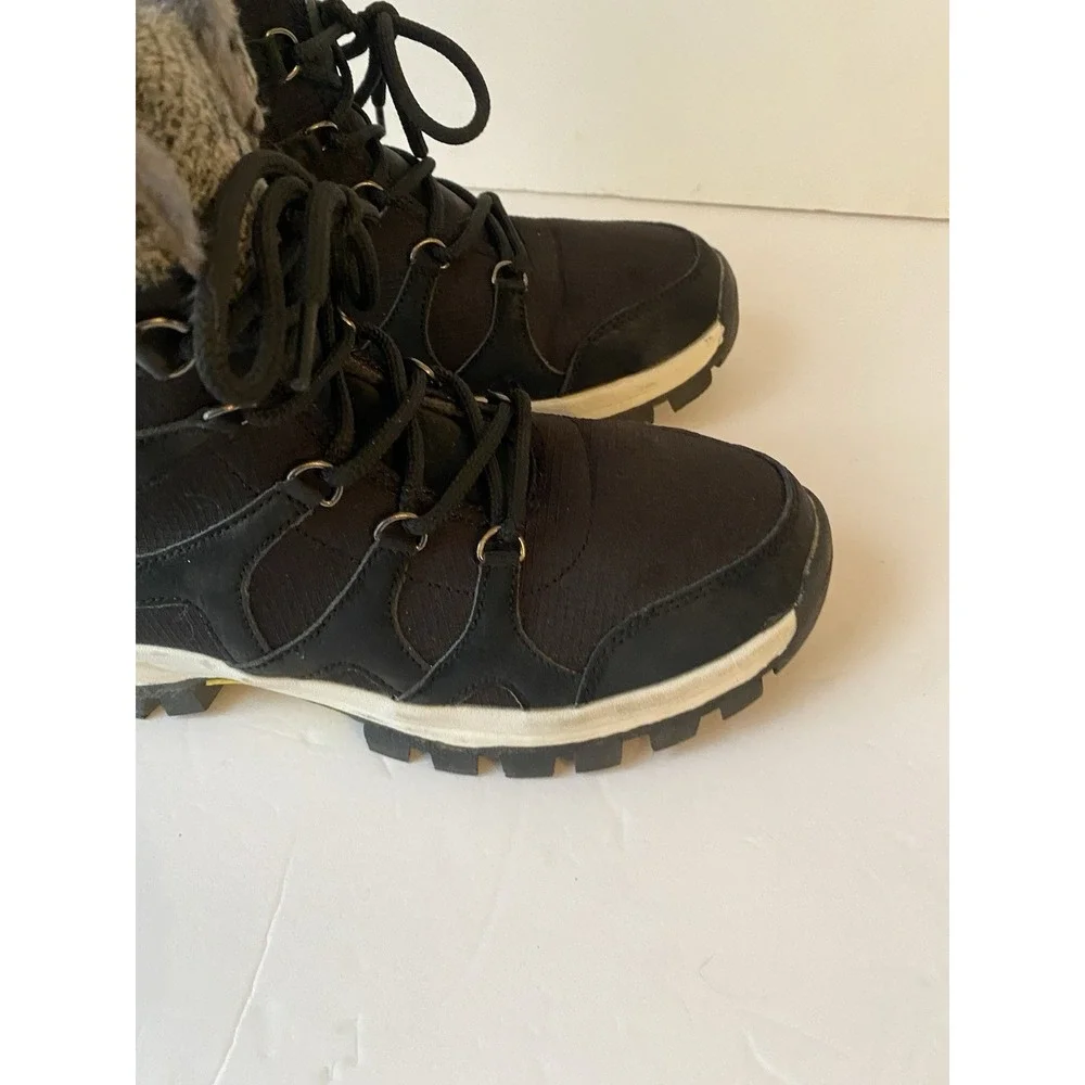 Fashion Boots Black Sz 9.5 Winter Faux‎ Fur